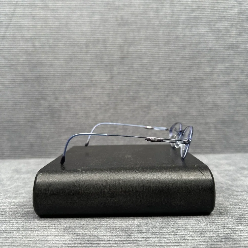 Silhouette SPX M 1946 Titanium Y2K Eyeglasses Purple Blue Oval Frames Austria
